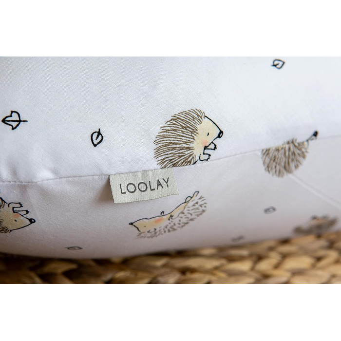 Подушка для вагітних LOOLAY 170 см - подушка для годування, подушка для сну на боці, 100% бавовна, знімний чохол, подушка для вагітних (Іжачок)