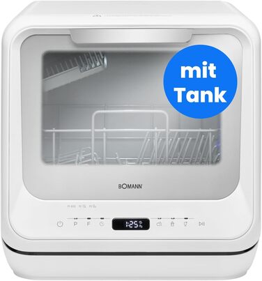 Посудомийна машина Bomann® TSG 5704: компактна, для кемпінгу, з підключенням/без, 36-70°C, 6 програм, 42 см
