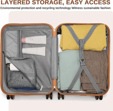 Набір валіз KONO 4 шт. з ABS-пластику з TSA замком (M, L, XL) - білий