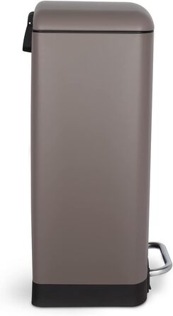 Педальний кошик для кухні Les Collectors з нержавіючої сталі n719, сірий, 30 л, Компактний, практичний, Знімний внутрішній кошик, Елегантний дизайн, Безшумне закриття кришки, Матове покриття