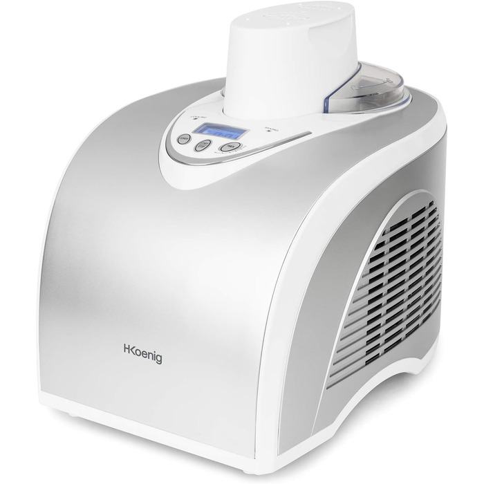 Електрична машина для приготування льоду H.Koenig HF180 - 1 л - 135 Вт - приготування морозива, сорбету та йогурту