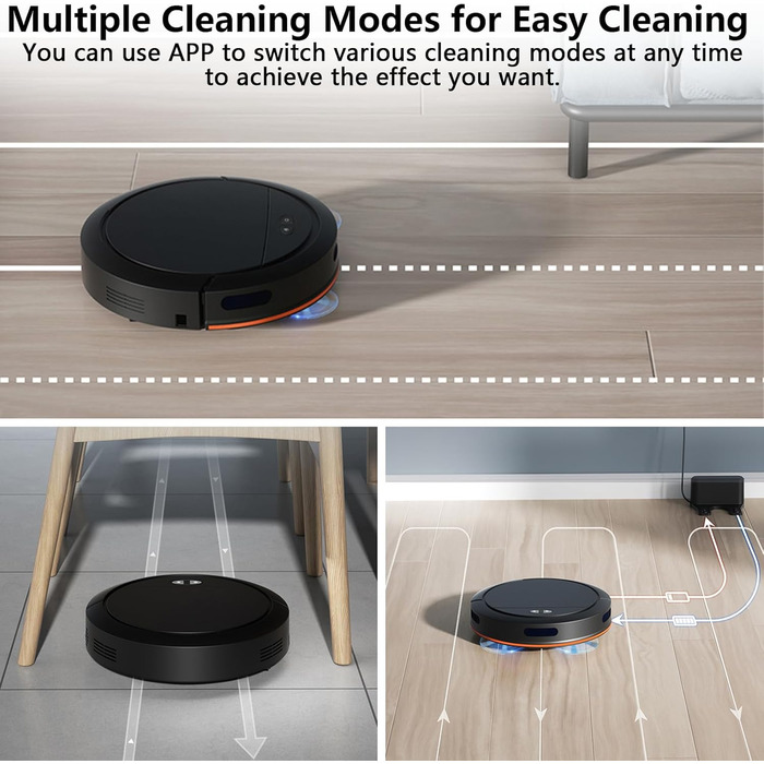 Робот-пилосос YEOOIYCW з функцією миття, 4000Pa, навігація, 150 хв роботи, керування через додаток, для шерсті тварин та килимів (білий)