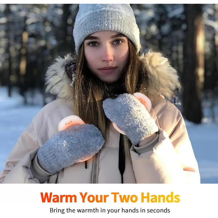 Електричні грілки для рук 2 шт. з 3 режимами нагріву, багаторазові, портативні, для дітей, чоловіків, жінок, подарунок (блакитні)