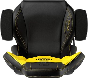 Крісла Epic Gaming Chair ергономічні, підтримка голови/попереку, PU шкіра, до 120 кг/1,85 м (чорний/жовтий)