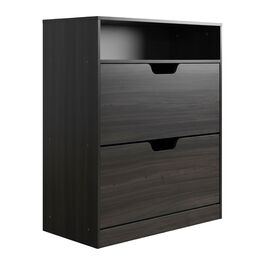 Взуттєва шафа Relaxdays з відкидною дверцями та відкритою полицею