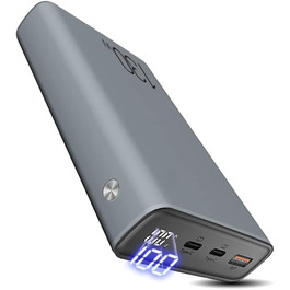 Швидка зарядка QC 3.0/PD 100 Вт USB, зовнішній акумулятор ноутбука, LED-дисплей, портативний зарядний пристрій для ноутбука, MacBook, Dell, Lenovo, iPhone, Samsung, планшета тощо, 20000mAh