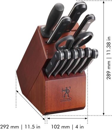 Набір ножів HENCKELS 17550-000 Solution, нержавіюча сталь, горіх, 12 предметів