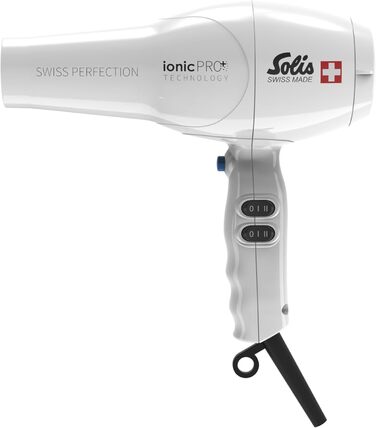Фен Solis Swiss Perfection 360º ionicPRO 440: іонний, поворотний кабель, стилізуюча насадка, білий