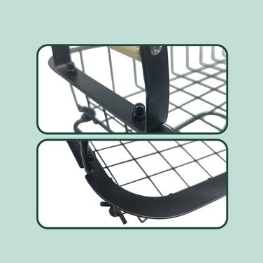 Relaxdays Двоярусний металевий фрутниця з ручками