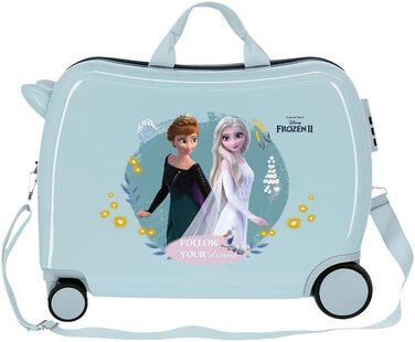 Дитячий валізу Disney Frozen Follow Your Dreams, Синій, 50 х 38 х 20 см, жорсткий, з АБС-пластика, застібка з бічною комбінацією цифр 38