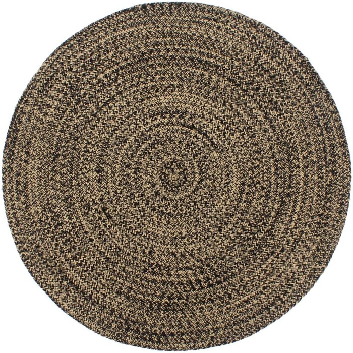 Килимок ручної роботи з короткою ворсою для вітальні, спальні, коридору. Джутовий килим ручної в'язки, колір: білий, розмір 210x120 см