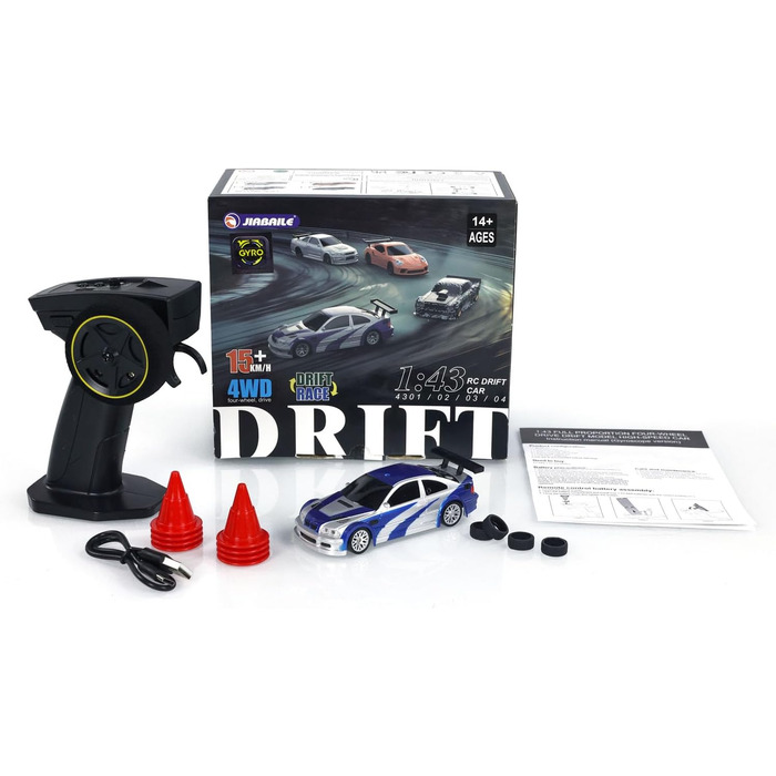 Радіокерований автомобіль Toucan RC Hobby RTR 4x4, 1/43, повнорозмірне управління, міні-авто, гіростабілізатор, США - в наявності 4302gyro