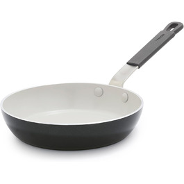 Сковорода GreenPan x Bobby Flay, 20.3 см, керамічне покриття, антипригарна, індукційна, з силіконовим ручкою, для миття в посудомийній машині та випікання, сіра