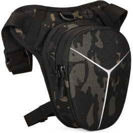 Тактична сумка для ніг Huntvp, Військова сумка для ніг, Спортивна тактична сумка для ніг, армійські сумки для ніг, водонепроникна поясна сумка, сумка для інструментів, сумка для ніг, для чоловіків і жінок, для прогулянок на мотоциклі, для активного відпочинку (камуфляж типу 8)