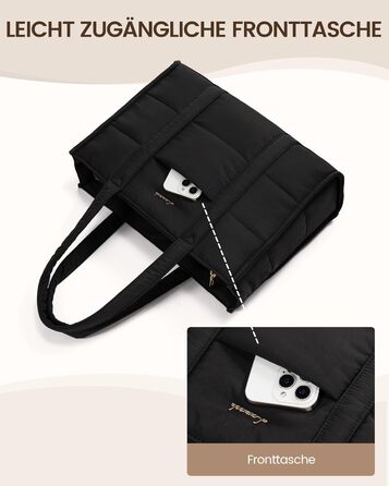 Сумка для ноутбука LOVEVOOK для жінок, велика, шопер, сумка-пуфер, робоча/офісна сумка, тоут, жіночі сумки, сумка для навчання, шкільна сумка, сумка через плече для університету, бізнесу, школи, сіро-зелений колір (17 дюймів, чорний)