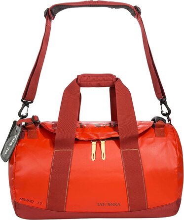 Дорожня сумка Tatonka Barrel XS-25-літрова водонепроникна сумка з брезенту для вантажівки з великим отвором на блискавці-міцна і зручна у догляді (червоний помаранчевий)