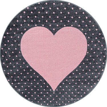 Дитячий килимок з малюнком у вигляді серця, прямокутної форми, рожево-сірого кольору, не вимагає особливого догляду, для дитячої, ігрової, дитячої кімнат, розмір (200 х 290 см)