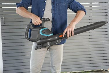 Садовий повітродув та пилосос Gardena ErgoJet 3000: потужний повітродув/пилосос з функцією подрібнення листя та збірником, 40V, без акумулятора