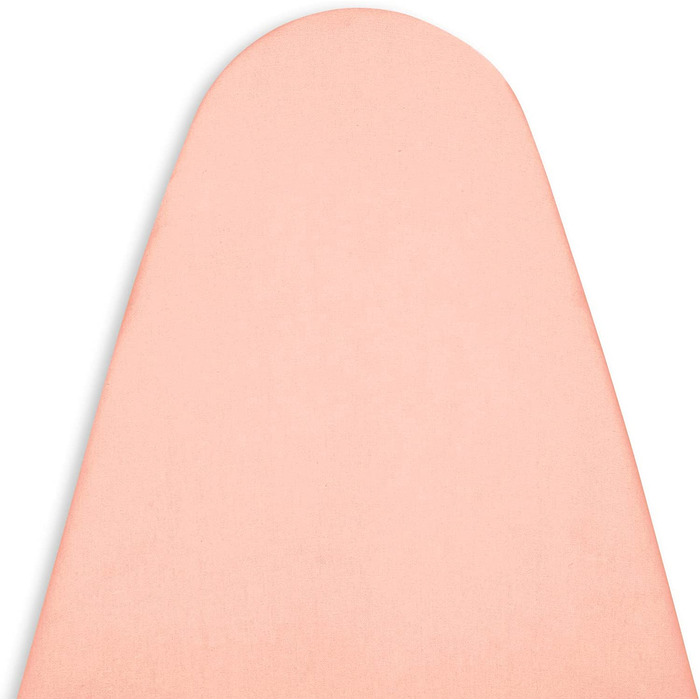 Змінний чохол для прасувальної дошки з дуже товстою повстяною підкладкою 4 мм - пудрово-рожевий - однотонна бавовна, еластична, (підходить для широких стандартних дощок 125x46 см) Тепловідбивна широка пудра рожевого кольору