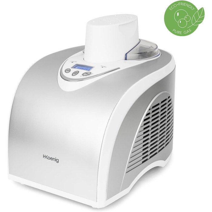 Електрична машина для приготування льоду H.Koenig HF180 - 1 л - 135 Вт - приготування морозива, сорбету та йогурту