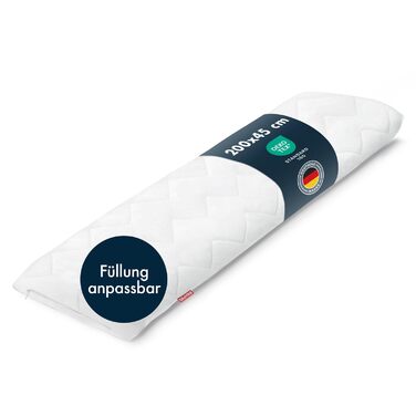 Подушка для сну на боці Blumtal з чохлом 40 x 145 см, сертифікат Oeko-TEX, регульований наповнювач, ортопедична подушка для дорослих