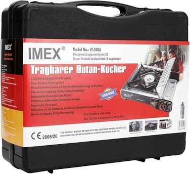 IMEX Camping: Газовий набір для приготування їжі з 16 балончиками в кейсі – ідеальний для кемпінгу, пікніків, барбекю та подорожей на природу