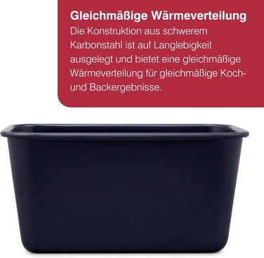 Форма для випічки Zyliss E980194 Springform, з антипригарним покриттям, нержавіюча сталь, темно-синя, з плоскою основою, для маленьких тортів, антипригарна, для посудомийної машини, 5 років гарантії