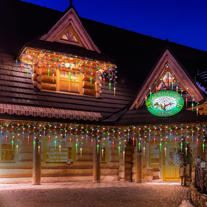 EASTERNSTAR Льодогенератор світлодіодна гірлянда 20м, 200 LED, тепле біле світло, водонепроникна, для декору саду, вечірки, весілля, Різдва