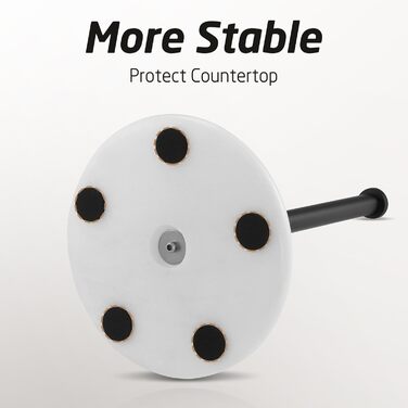 Тримач для паперових рушників KES з мармуром та нержавіючої сталі SUS304, підстільний, чорний, 20 см