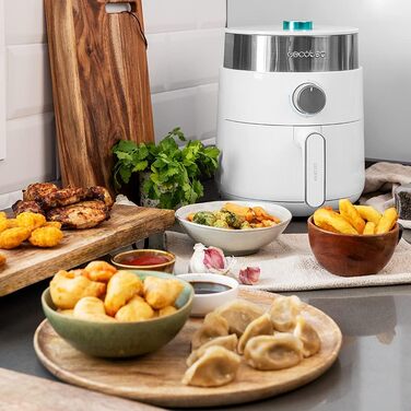 Аерофритюрниця CecoFry Essential Rapid Sun 2,5 л, 1200 Вт, компактна дієтична фритюрниця з PerfectCook, біла
