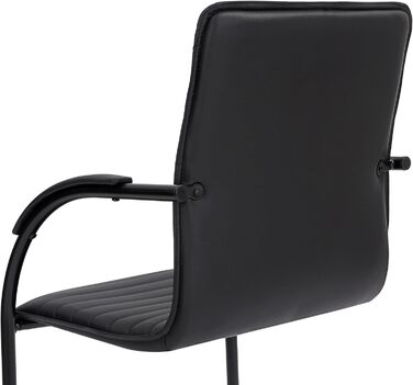 Набір з 2-х відкидних крісел Tira з штучної шкіри, чорного кольору, з м'яким сидінням