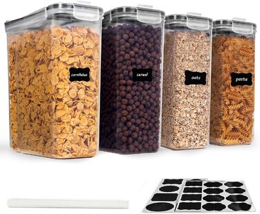 Контейнери для зберігання Caliyo з кришкою, герметичні, набір 4 шт. для продуктів харчування