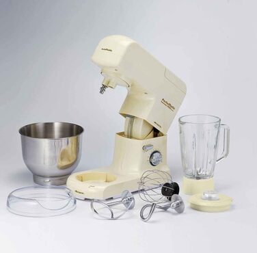 Ariete 1596 Pastamatic Gourmet 1950 - планетарний міксер з набором насадок для тіста, збивання та замішування - 10 швидкостей, бежевий