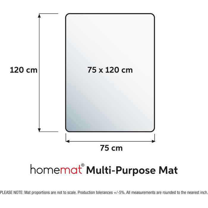 Багатофункціональний килимок Floortex HomeMat, 90 х 120 см, прямокутний (75 х 120см)