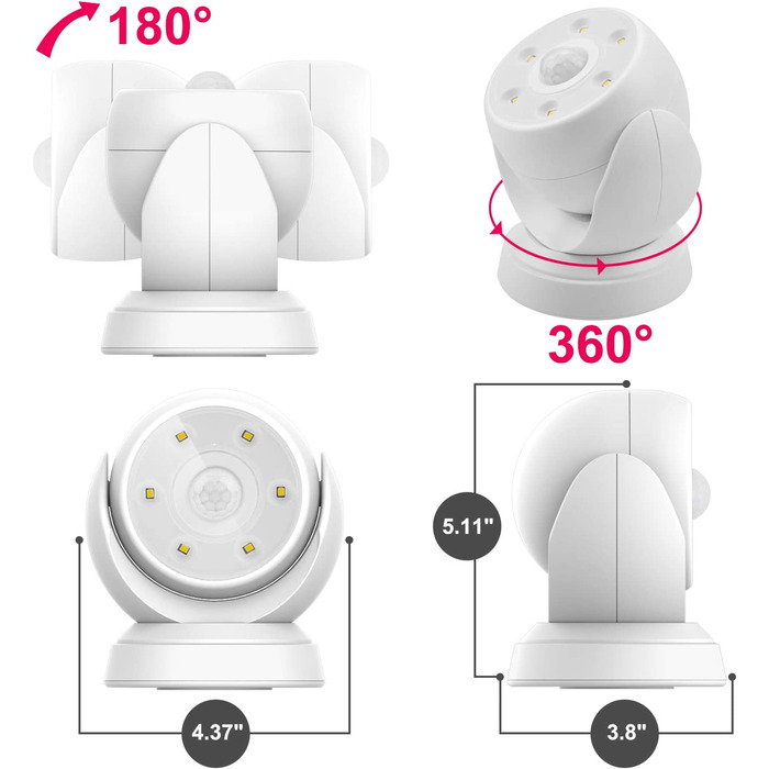 Світлодіодний прожектор BIGLIGHT з датчиком руху білий