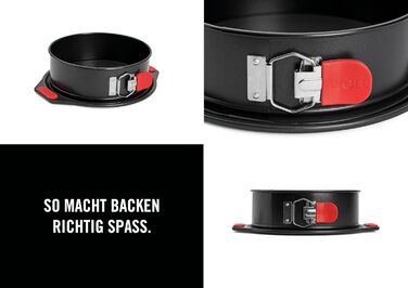 Форма для випічки Woll Springform Ø 26 см – висувна, без PFAS, з антипригарним покриттям та силіконовими ручками, придатна для духовки та посудомийної машини