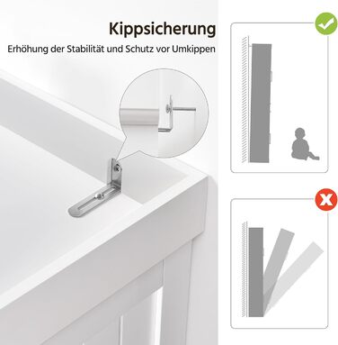 Шафа для зберігання Yaheetech 183,5 см, кухонна шафа з регульованими полицями та 2 шухлядами, багатоцільова шафа для дому, буфет для їдальні, велика, біла