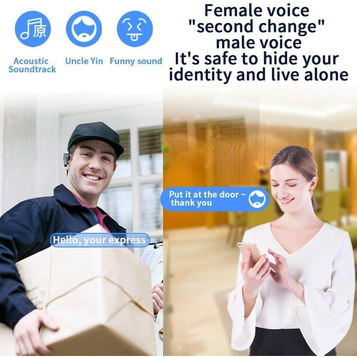 Бездротова відео-дзвінок Smart WiFi з камерою, нічне бачення, двосторонній аудіо, відео в реальному часі