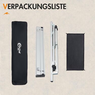 Складаний кемпінговий стіл PORTAL з регулюванням висоти, алюмінієвий, 108 x 71 см, легкий стіл для пікніка, саду та подорожей (Сріблястий)