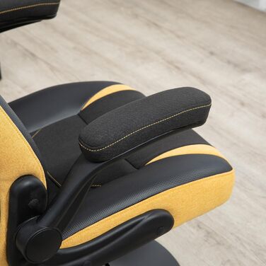 Ігрове крісло Vinsetto регульоване поворотне жовто-чорне