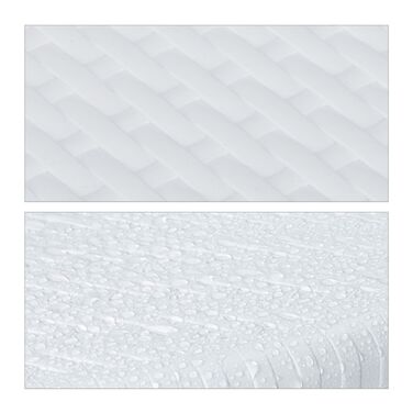 Набір з двох білих дерев'яних лавок Relaxdays