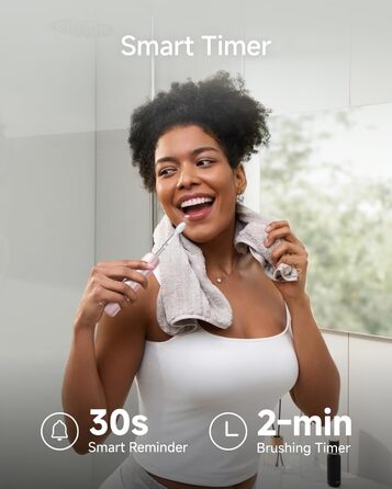 Звукова зубна щітка Laifen Wave Pro рожевого кольору: 6 режимів, акумулятор до 70 днів, контроль тиску, 2 насадки