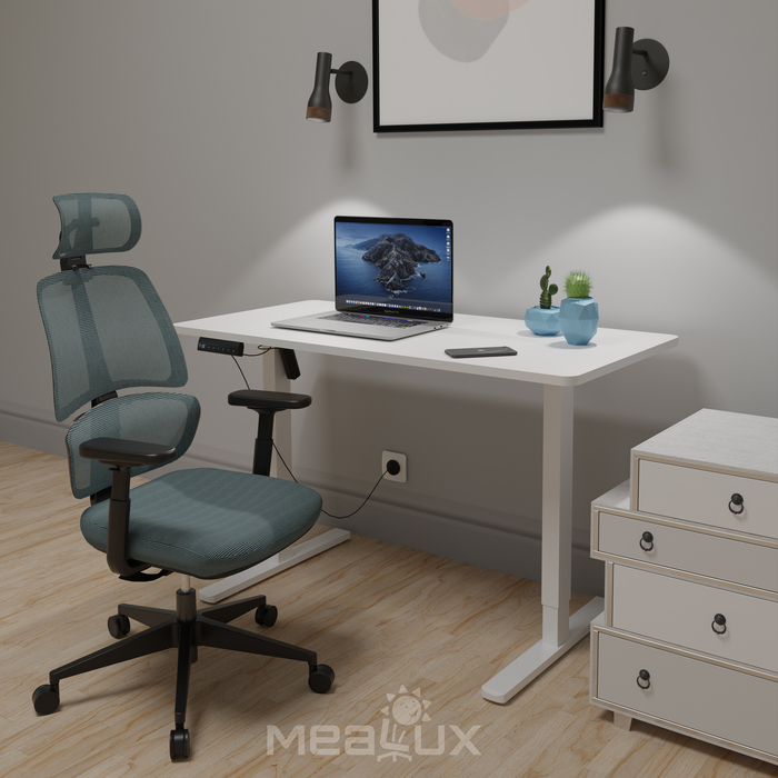 Крісло Mealux Leo Air Plus Grey / Blue (арт.Y-546 KBGL)