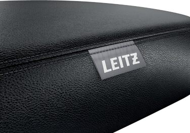 Офісний стілець Leitz Ergo Active з піною подвійної щільності, регульована висота 57-82 см, оббивка з переробленого матеріалу (110 кг), чорний, з колесами