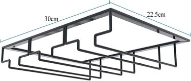 Підвісний тримач для винних келихів TentHome з гвинтами для бару, дому, кафе, кухні (3 ряди)