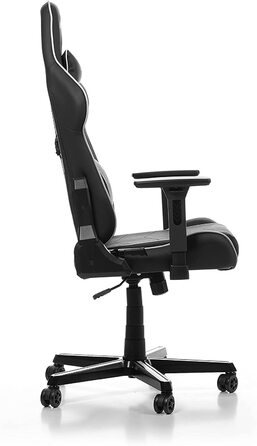 Ігрове крісло DXRacer Prince P08, штучна шкіра, чорно-сірий, до 185 см