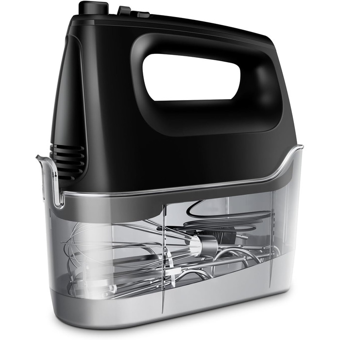 Електричний міксер ручний 6 швидкостей + турбо, без розбризкування, з набором аксесуарів з нержавіючої сталі, 400W, тихий мотор, великий об'єм