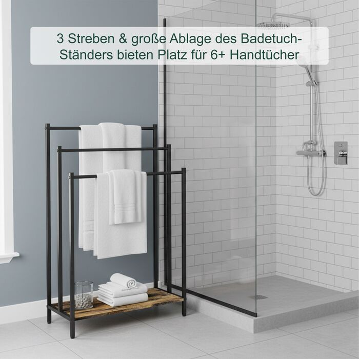 Підставка для рушників з полицею Relaxdays