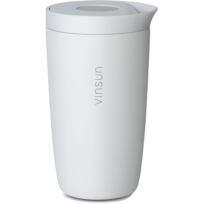 Термокружка VINSUN 350 мл з нержавіючої сталі, подвійні стінки, Quick Press, для кави та інших напоїв