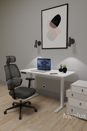 Комплект Mealux PowerDesk Lite Black + Leo Air Plus Black (арт. EVO-201 Lite W/W +Y 546 KB)